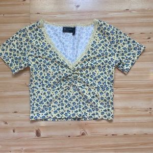 Cute floral crop top